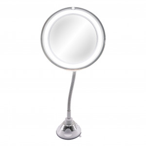 Зеркало косметическое Magic Mirror 10x с подсветкой увеличительное с гибким креплением